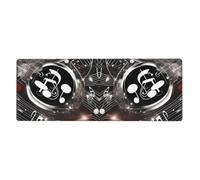 MJHKXLJ Tappetino per mouse extra large stampato con simboli musicali e scritta "Love", per computer, ufficio, gaming, versione ispessita, 30,5 x 80 cm