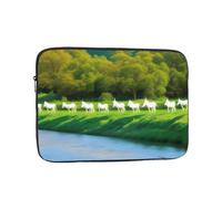 MJHKXLJ The River Prints, custodia portatile per laptop da 10", protezione antiurto e leggera da viaggio, motivo: unicorni
