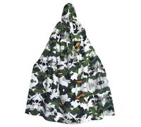 MJHKXLJ White Trees - Mantello con cappuccio, motivo mimetico, per Halloween, giochi di ruolo e feste in costume