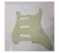 MJHYUGR 1 Pz Vintage A 8 Fori per Battipenna per Chitarra ST Piastra AntiGraffio SSS E Viti per Parti di Chitarra Elettrica Battipenna e Piastra Copri Molle(Green 3)