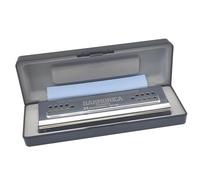 MJHYUGR Armonica a Bocca Professionale Armonica A 24 Fori Double-Side C&G Tremolo Armonica in Bronzo Fosforoso Reed Acciaio Inossidabile Argento Strumenti A Fiato Armonica