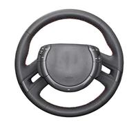 MJHYUGR - Coprivolante per Auto Coprivolante per Auto in Pelle Nera Cucita - Adatto per Citroen C4 Picasso 2007-2013