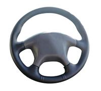 MJHYUGR - Coprivolante per Auto Coprivolante per Auto in Pelle Nera Cucita - Adatto per Mitsubishi Pajero Old Mitsubishi Pajero Sport