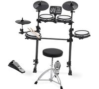 MJHYUGR Set di Batteria Elettronica da 7 Pezzi con 209 Suoni Precaricati Piatti Bacchette per Pedale E Chiave Inclusa Batteria Elettronica Professionale