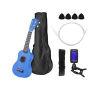 MJHYUGR Ukulele Professionale Ukulele da 21 Pollici Tutto in Tiglio con Set Completo di Accessori per Principianti(Blue)