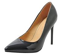 MJIASIAWA Bride Tacco A Spillo Sposa Appuntito Senza Chiusura Pump Sequins Eleganti Serata Festa Vestito Tacco Alto Pump Nero Numero 31 EU