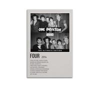 MJIFEI Four by One Direction, poster artistico da parete vintage per camera da letto, 30 x 45 cm, senza cornice