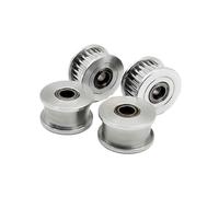 MJINA 2GT 2M 25 Denti Puleggia Dentata Foro 5mm GT2 25T Larghezza Cintura 6mm H Tipo Tensionamento Ruota Tenditrice sincrona 3D Parti della Stampante(5PCS_6MM No Teeth)