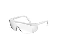 MJINA Occhiali di sicurezza Occhiali trasparenti antiappannamento Occhiali sovradimensionati Occhiali protettivi for lavori industriali Laboratorio Approvati ANSI Z87 Visione ampia(SG04 White 1pc)