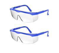 MJINA Occhiali di sicurezza Occhiali trasparenti antiappannamento Occhiali sovradimensionati Occhiali protettivi for lavori industriali Laboratorio Approvati ANSI Z87 Visione ampia(SG04 Blue 2pcs)