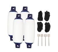 MJINA Paraurti Gonfiabile for Barca Elastico 8,5 x 27 Pollici, Kit di paraurti anticollisione for Barca con Corda Nera da 2 m for Barca da Pesca