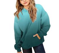 Mjjsk Felpa con cappuccio da ragazza Ombre Tie Dye Pullover con cappuccio | Felpa comoda e morbida per bambini, alla moda, a maniche lunghe, con tasca, per la scuola, casual, per tutti i giorni