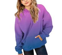 Mjjsk Felpa con cappuccio da ragazza Ombre Tie Dye Pullover con cappuccio | Felpa comoda e morbida per bambini, alla moda, a maniche lunghe, con tasca, per la scuola, casual, per tutti i giorni
