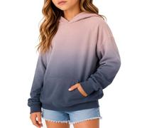 Mjjsk Felpa con cappuccio da ragazza Tie Dye Ombre | Felpa comoda e morbida per bambini, alla moda, a maniche lunghe, con tasca, per la scuola, casual, per tutti i giorni