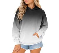 Mjjsk Felpa con cappuccio e tasca con cappuccio Ombre da ragazza | Felpa morbida e accogliente per bambini, alla moda, a maniche lunghe, per scuola, casual, autunno, inverno, uso quotidiano