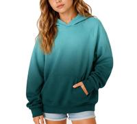 Mjjsk Felpa con cappuccio oversize tie dye per ragazze Ombre | Felpa comoda e morbida per bambini, alla moda, a maniche lunghe, con tasca, per la scuola, casual, per tutti i giorni