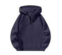 Mjjsk Felpa con cappuccio per bambini e ragazze, tinta unita, casual, a maniche lunghe, leggera, morbida, alla moda, per la scuola, Marina Militare, 7-8 Years