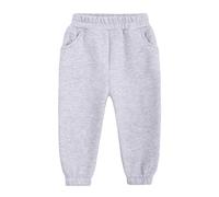 Mjjsk Pantaloni da jogging in pile per bambini Ragazzi Ragazze Scuola Sportiva Pe Joggers Casual Pantaloni morbidi Caldi Pantaloni della tuta Classici, Grigio, 2-3 Anni