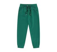 Mjjsk Pantaloni da jogging per bambini, tinta unita, in pile, casual, morbidi, classici, per la scuola, sportivi, comodi, da jogging, Verde, 4-5 Anni