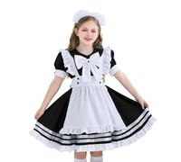 Mjjsk Vestito da bambina per Halloween, Giornata Mondiale del Libro, Carnevale, Principessa, Compleanno, Vacanze, Feste, Abiti, #-2-nero, 5-6 Anni