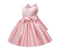 Mjjsk Vestito da festa per bambine da principessa, con fiori e | Abito da sera formale per feste di fine anno del bambino per le vacanze dei bambini una linea senza maniche con fiocco