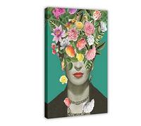 MJKO Poster su tela di Frida Kahlo Art 2, decorazione per camera da letto, sport, ufficio, stanza, regalo, stile cornice, 20 x 30 cm