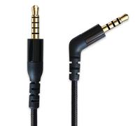 MJKOR Cavo audio di ricambio compatibile con cuffie da gioco SteelSeries Arctis Nova 7, Arctis Nova Pro (nero, nylon intrecciato)