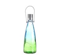 MJLOMJ Luci solari - Lanterne solari da appendere per esterni, luci da giardino impermeabili per patio, cortile, campeggio, prato, feste e illuminazione decorativa del paesaggio (blu, luce calda)