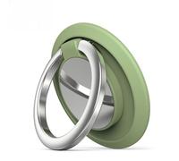 MJLOMJ Supporto magnetico - Supporto ad anello in metallo regolabile a 360°, anello magnetico e cavalletto per accessori per telefono sicuri (verde)