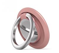 MJLOMJ Supporto magnetico - Supporto ad anello in metallo regolabile a 360°, anello magnetico e cavalletto per accessori per telefono sicuri (rosa)
