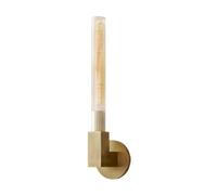 MJMLUCK Applique da Parete lineare Mid Century a 2 luci per Camera da Letto, Lampada da Parete per Bagno in Vetro con Tubo Lungo Dorato, Lampada da Parete sopra Lo Specchio, Applique da pa