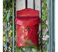 MJMLUCK Cassetta delle Lettere, Cassetta Postale, Cassetta Postale da Parete, Cassetta Postale con Serratura in Metallo, Cassetta Postale, Cassetta dei Suggerimenti, Decorazione