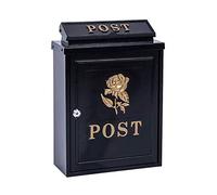 MJMLUCK Cassetta delle Lettere, Cassetta Postale, Cassetta Postale Rustica da Parete con Serratura, Decorazione in Metallo zincato, Porta-Lettere in Latta, Decorazione da appende