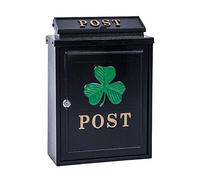 MJMLUCK Cassetta delle Lettere, Cassetta Postale, Cassetta Postale Rustica da Parete con Serratura, Decorazione in Metallo zincato, Porta-Lettere in Latta, Decorazione da appende