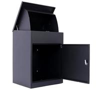 MJMLUCK Cassetta di Sicurezza per pacchi in Acciaio zincato per la Massima tranquillità, Montaggio a Parete, Design bloccabile per Proteggere Le consegne, Nero