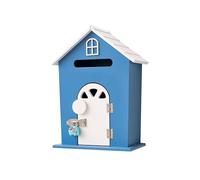 MJMLUCK Cassetta Postale in Legno Spesso con Serratura, Design con Porta Aperta, Cassette postali con Cerniera in Metallo, Porte di Ingresso più Ampie, Cassette postali da Parete