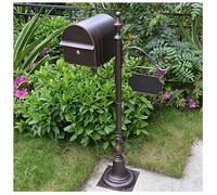 MJMLUCK Cassetta Postale in Metallo con Serratura, Cassette postali da Terra con Design a cartellino, Cassette postali per pacchi Antipioggia per Esterni, Apertura per invio con