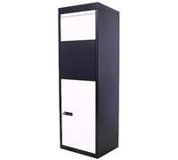 MJMLUCK Cassetta Postale per pacchi, 14'' x 11,3'' x 42'', in Acciaio zincato con Serratura a codice e Hardware di Montaggio, per Veranda Esterna, marciapiede
