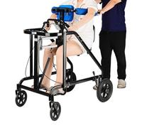 MJMLUCK Deambulatore per Adulti con Altezza Regolabile, deambulatore Verticale con Supporto per Le Braccia su Ruote per Anziani, Struttura per la Riabilitazione dell'emiplegia co