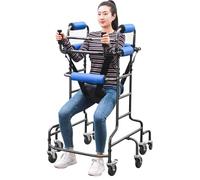 MJMLUCK Deambulatore Portatile con rotelle per Adulti, deambulatore in Piedi per Anziani, Altezza Regolabile, addestramento degli Arti Inferiori, deambulatore per l'addestramento