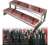 MJMLUCK Gradini mobili per Coro, Robusta Piattaforma per Scale corali per Eventi, Facile da Montare, Elevata capacità di Peso (2 Livelli)