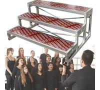 MJMLUCK Gradini per Coro ad Alta Resistenza - Scala Musicale di Livello Commerciale con gradini Antiscivolo, Ideale per spettacoli e podi di premiazione, Robusta Piattaforma per Coro per Eventi