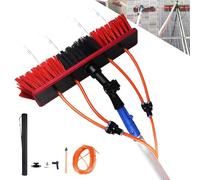 MJMLUCK Kit Asta per la Pulizia delle finestre - Spazzola telescopica Estensibile alimentata ad Acqua per Una Pulizia efficiente di finestre, Pannelli solari e tetti di verande - Attrezzatura di lav
