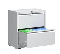 MJMLUCK Mobiletto Portadocumenti Laterale a 2 cassetti con Serratura, mobiletto Portadocumenti Laterale in Metallo per Ufficio Domestico, mobiletti Portadocumenti Orizzontali Larghi in Acciaio per c