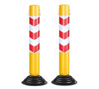 MJMLUCK Paletto di Sicurezza, palo di delimitazione Flessibile con Montaggio a Terra con Base, palo divisorio per Coni stradali per incroci/lavori edili/autostrade, paletti di pa