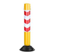 MJMLUCK Paletto di Sicurezza, palo di delimitazione Flessibile con Montaggio a Terra con Base, palo divisorio per Coni stradali per incroci/lavori edili/autostrade, paletti di pa