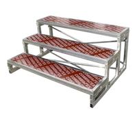 MJMLUCK Piattaforme per gradini per cori, gradini in Compensato e Acciaio zincato, Piattaforma per podio per premiazioni, spettacoli, discorsi, Facile da Montare, 1 Livello (3 Livelli)