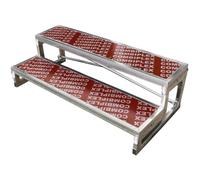 MJMLUCK Piattaforme per gradini per cori, gradini in Compensato e Acciaio zincato, Piattaforma per podio per premiazioni, spettacoli, discorsi, Facile da Montare, 2 Livelli (2 Livelli)