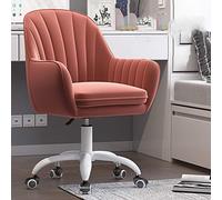 MJMLUCK Sedia da Ufficio ergonomica Moderna, Gialla, in Velluto e Poliuretano, capacità di carico di 265 libbre, Altezza Regolabile, Ruote girevoli a 360° (n. 4)