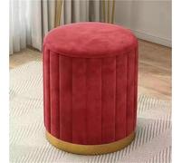 MJMLUCK Sgabello Rotondo Contenitore, Sgabello Piccolo, Sedia da toeletta, poggiapiedi, sgabelli per Cambiare Le Scarpe, per Ingresso, Soggiorno, Idea Creativa (Verde) (Rosso, Taglia Unica